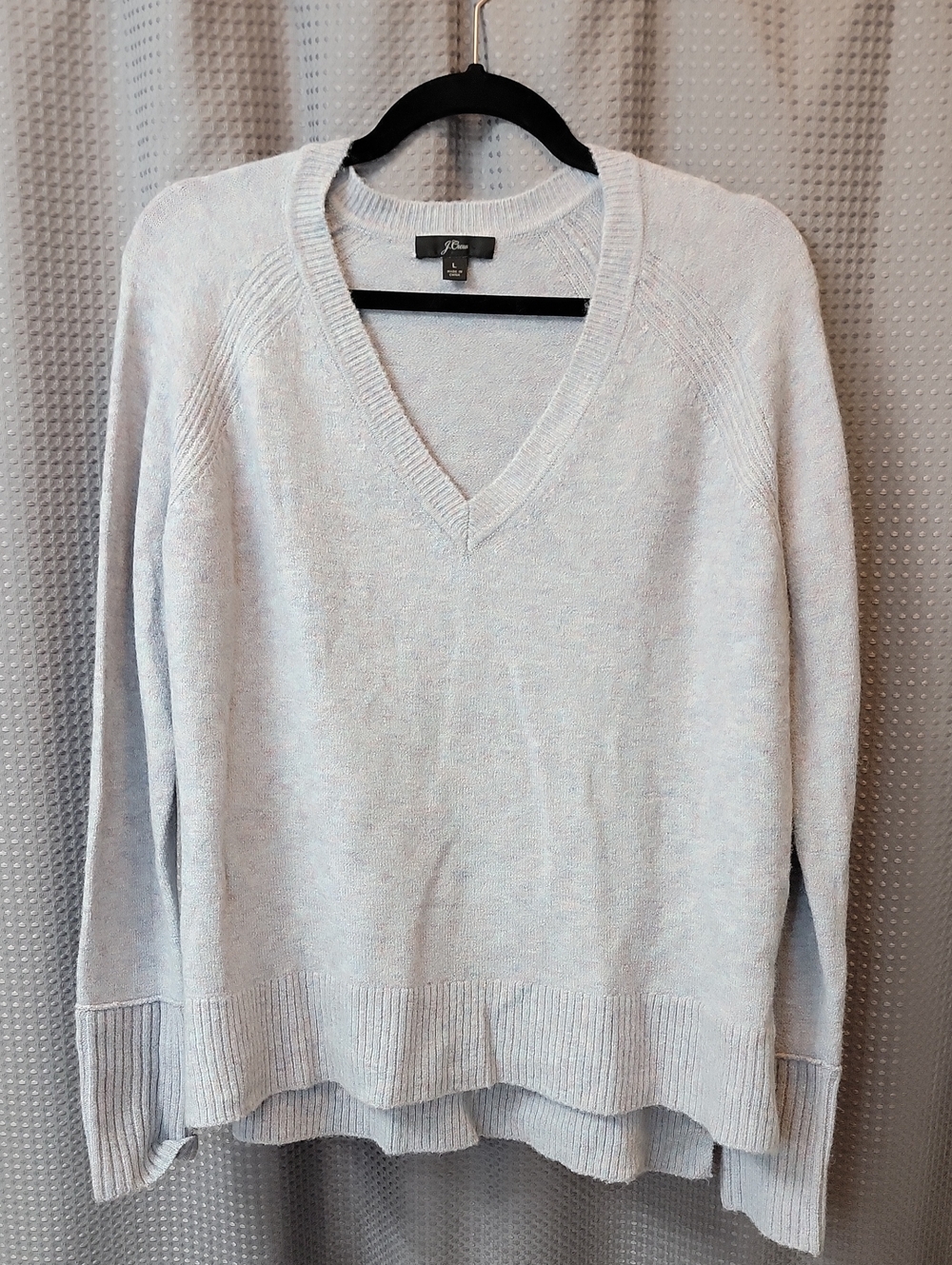 J. Crew Wool Blend V-Neck Sweater Size L